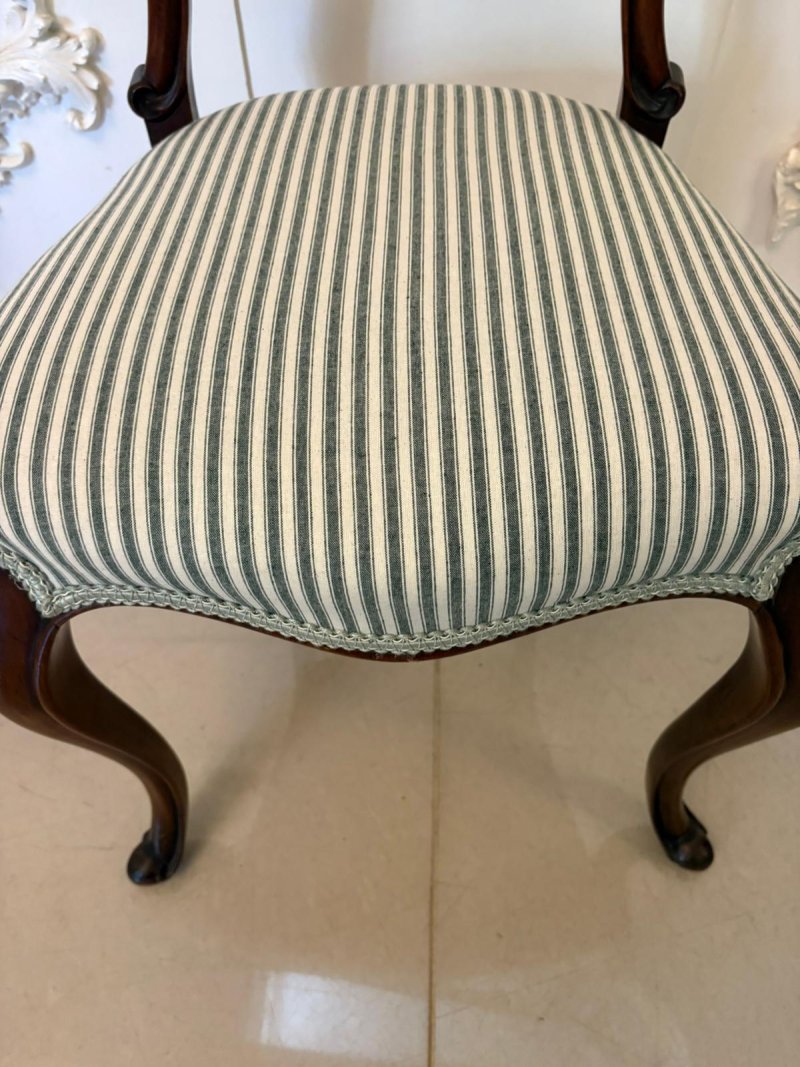 Set of 6 Antique Victorian Quality Carved Mahogany Balloon Back Dining Chairs - Image 8